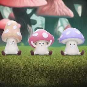 Three Wise Toadstools 8.5cm