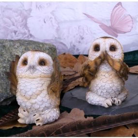 Three Wise Brown Owls 7.5cm