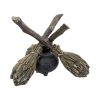 Broomstick Crystal Ball Holder 17cm Witchcraft & Wiccan Every Day Is Halloween