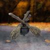 Broomstick Crystal Ball Holder 17cm Witchcraft & Wiccan Every Day Is Halloween