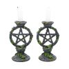 Wiccan Pentagram Candlesticks 15cm (Set of 2) Witchcraft & Wiccan NEMESIS NOW | EASTER SALE