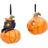 Pumpkin and Patch Hanging Ornaments (Set of 2) Cats Spooky Season