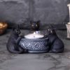 Familiar Trio Tea Light Holder 10cm Cats Every Day Is Halloween