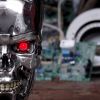 T-800 Terminator Head 23cm Sci-Fi LED & Glasfaser
