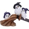 Feathered Broomstick 26cm Owls Eulen