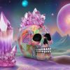 Psychedelic Crystal 17cm Skulls LED & Glasfaser
