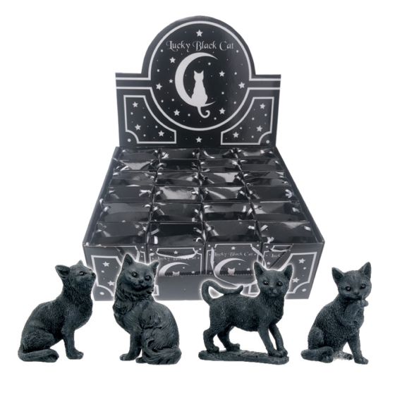 Lucky Black Cats 9cm (Display of 24) Cats Stock Arrivals