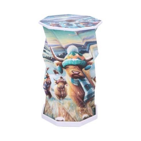 Winter Highland Cows Foldable Lamp 21cm Animals NEMESIS NOW | EASTER SALE