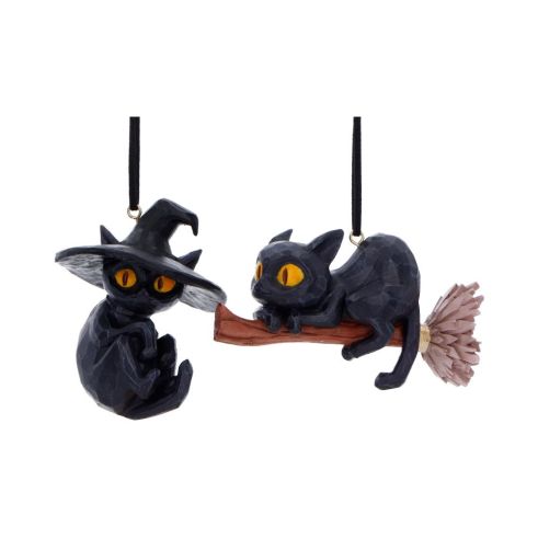 Curse and Claw Hanging Ornaments (Set of 2) Cats Spooky Season