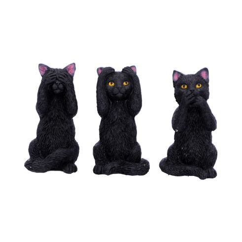 Three Wise Felines 8.5cm Cats Top 200 None Licensed