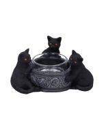 Familiar Trio Tea Light Holder 10cm Cats Every Day Is Halloween