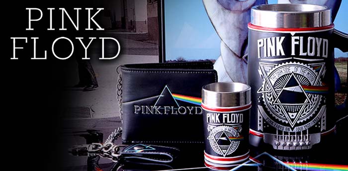 Pink Floyd Merchandise Nemesis Now's Pink Floyd collection features a wallet, shot glass, tankard, hip flask and crystal clear pictures.