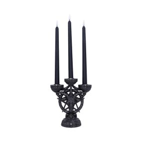 Baphomet's Radiance Candelabra 46cm Baphomet Gothic Product Guide