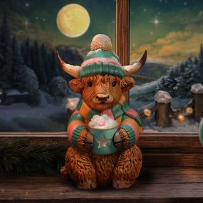 Winter Highland Cow Hot Cocoa