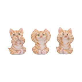 Three Wise Ginger Cats 8.5cm Cats NEMESIS NOW | EASTER SALE
