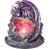 Crystalline Protector Backflow Incense Burner 14.2 Dragons LED Figurines