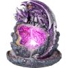 Crystalline Protector Backflow Incense Burner 14.2 Dragons LED Figurines
