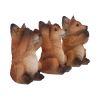 Three Wise Foxes 8.5cm Animals See No, Hear No, Speak No Evil