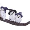 Feathered Broomstick 26cm Owls Owls