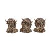 Three Wise Gold Highland Cows Unspecified Gifts Under £100