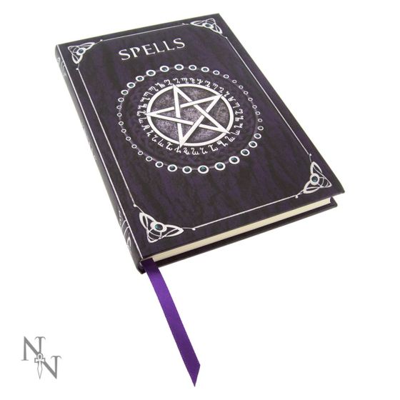 Embossed Spell Book Purple 17cm Witchcraft & Wiccan Gifts Under £100