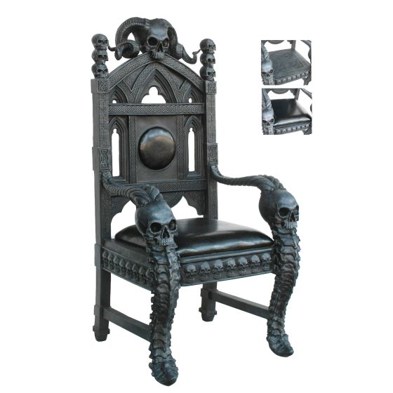 Black Skull Throne 130cm Skulls Out Of Stock