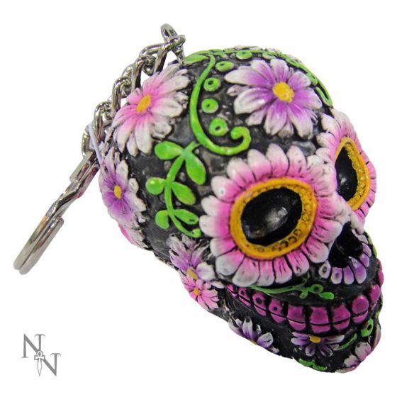 Sugar Petal Keyrings 6cm (Pack of 6) Skulls Back to School