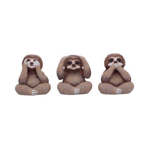 Three Wise Sloths 8cm Animals Gift Shop Essentials Pocket Money