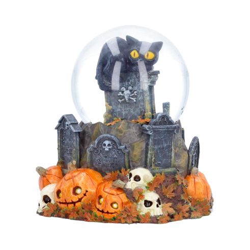 Pumpkin Patch Snow Globe Cats Spooky Season