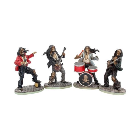 One Hell Of A Band! (Set 4) 10cm Skeletons Every Day Is Halloween