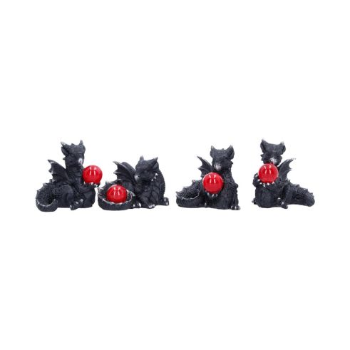 Midnight Treasures (Set of 4) 5.5cm Dragons Dragon Figurines