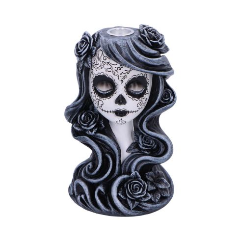 Flor de Muerte Backflow Incense Burner 16.5cm Skulls Gifts Under £100