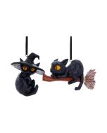 Curse and Claw Hanging Ornaments (Set of 2) Cats Spooky Season