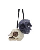 Grim and Grin Hanging Ornaments (Set of 2) Skulls Spooky Season
