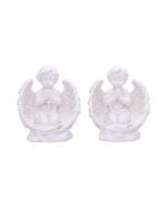 Whispers to Heaven Tea Light Holders (Set of 2) 12.7cm Cherubs Easter