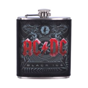 ACDC Black Ice Hip Flask Band Licenses Gifts Under &pound;100