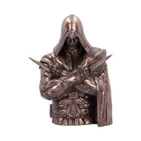 Assassin's Creed&reg; Ezio Bust Box Bronze 30cm Gaming NEMESIS NOW | EASTER SALE