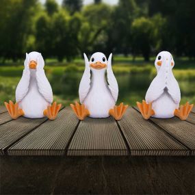 Three Wise Geese 8.5cm