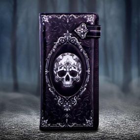 Baroque Skull Embossed Purse 18.5cm