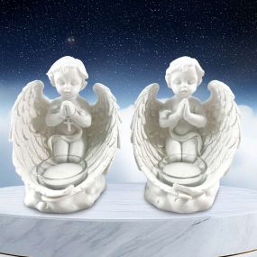 Whispers to Heaven Tea Light Holders (Set of 2) 12.7cm