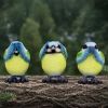 Three Wise Blue Tits 8cm Animals NEMESIS NOW | EASTER SALE
