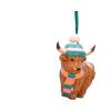Winter Highland Cow Snowfall Hanging Ornament Indéterminé Winter Highland Cows