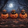 Three Wise Pumpkin Patch Cats Spooky Season