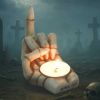 Final Gesture Candle Holder 8.2cm Skeletons Gifts Under £100