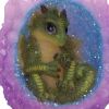 Geode Nest (Green) 12.5cm Dragons LED Figurines