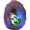 Geode Nest (Green) 12.5cm Dragons LED Figurines
