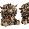 Three Wise Gold Highland Cows Indéterminé Gifts Under £100