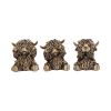 Three Wise Gold Highland Cows Indéterminé Gifts Under £100