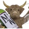 Gold Highland Cow Wine Bottle Holder Indéterminé Father's Day