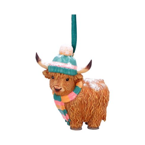 Winter Highland Cow Snowfall Hanging Ornament Indéterminé Winter Highland Cows